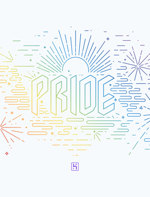 Heroku Pride Fireworks Light wallpaper